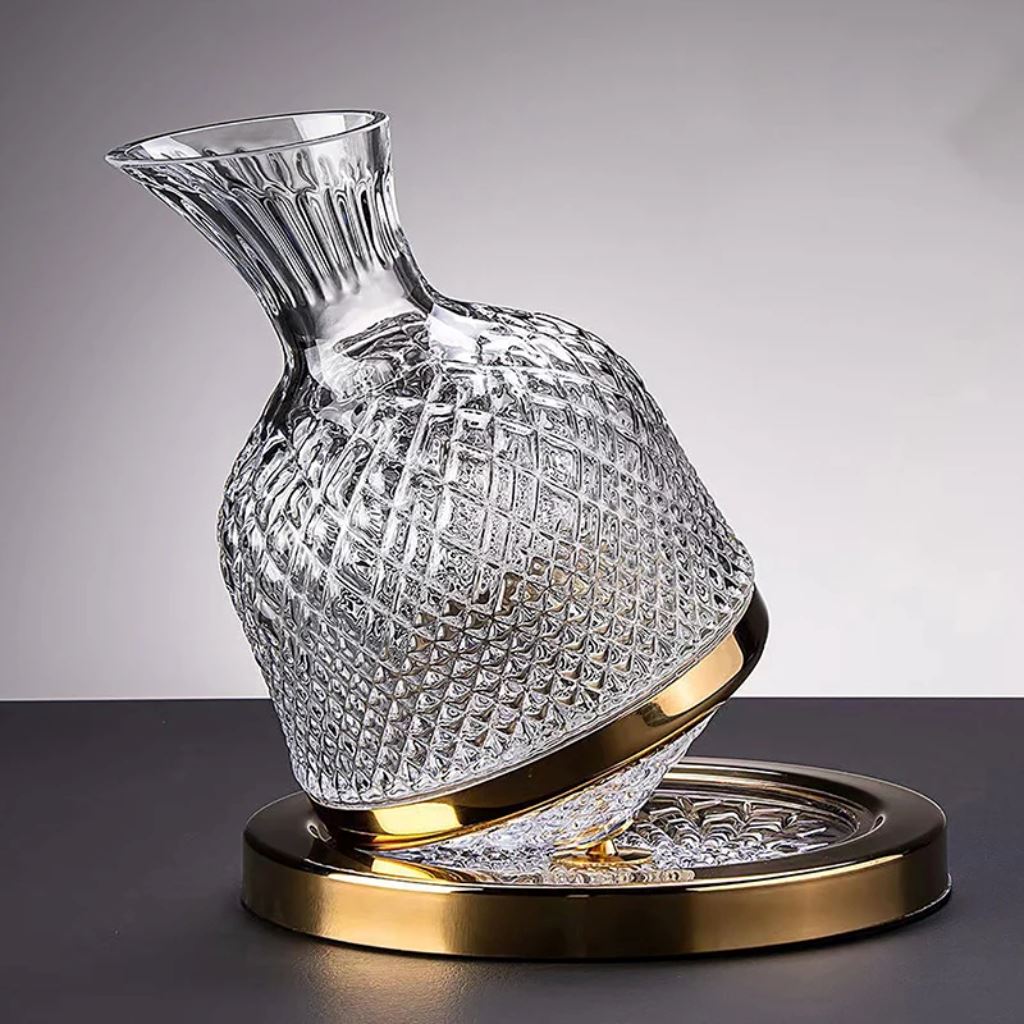 Decanter de Vinho Modelo Marseille [Decoração - Bar Em Casa - Decanters][Decanter de Vinho Modelo Marseille] Lar Refinado Ouro 